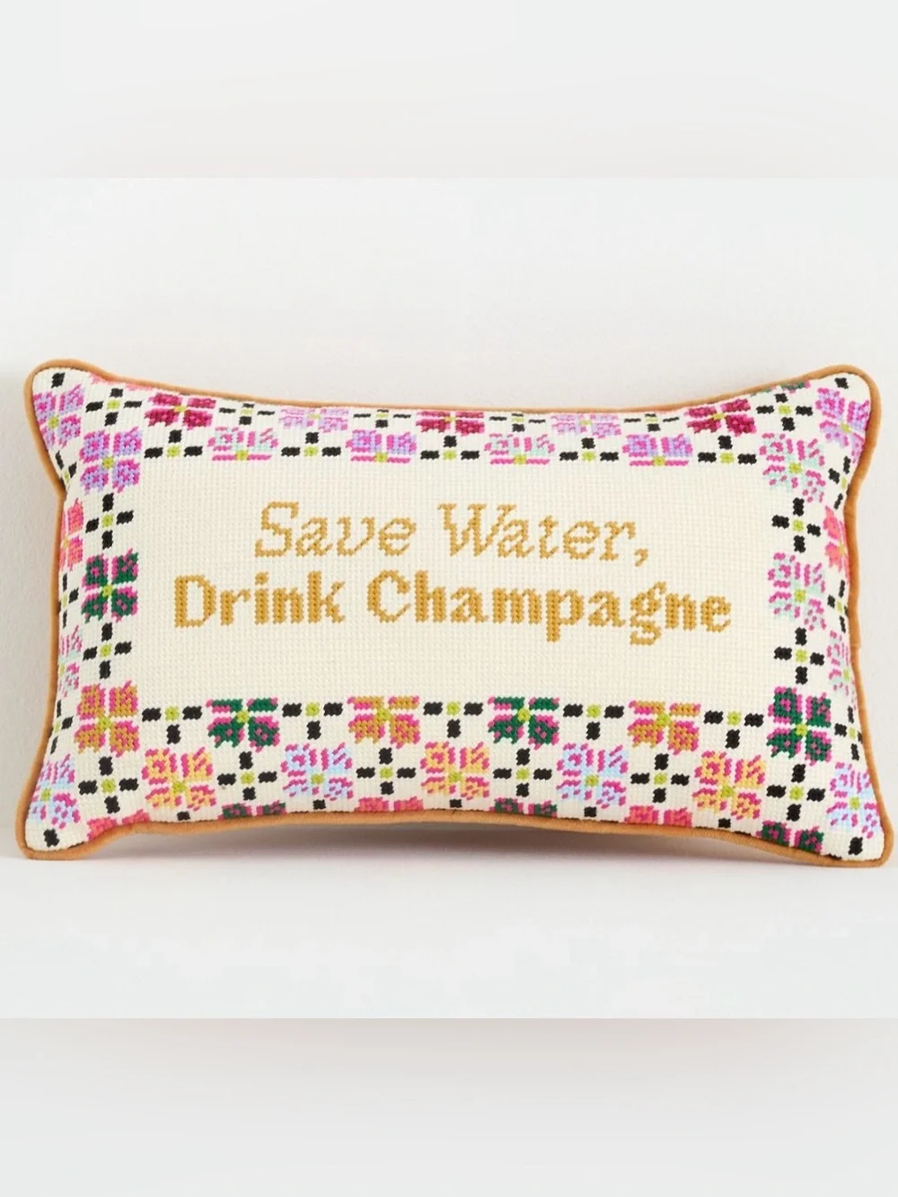 New! NWT Anthropologie X Furbish Studio Petite Needlepoint Pillow